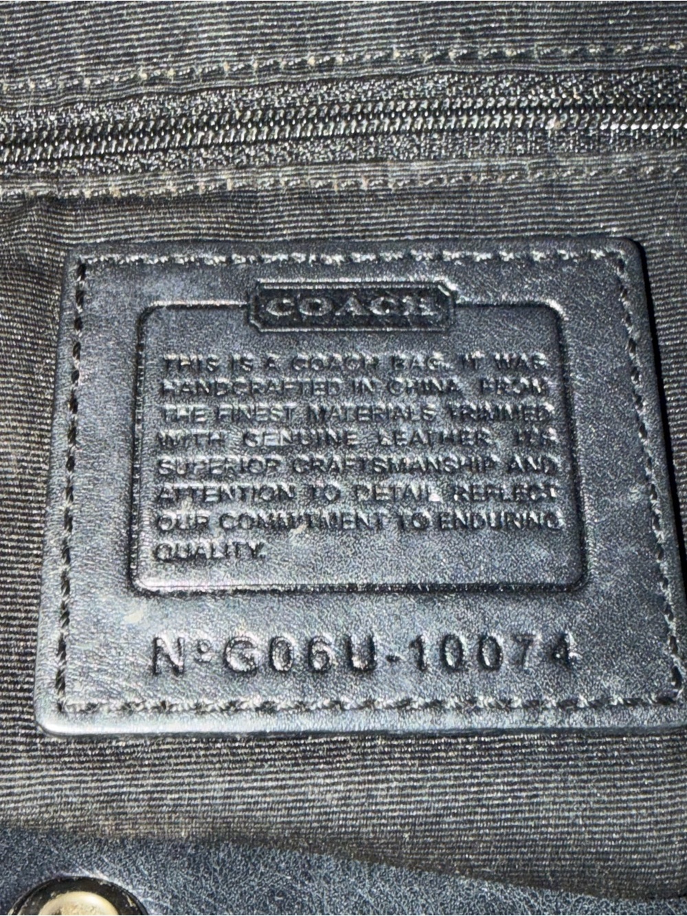 Coach VTG Y2K SoHo Signature Half Moon Hobo Canvas & Black Leather Shoulder Bag - Picture 9 of 11
